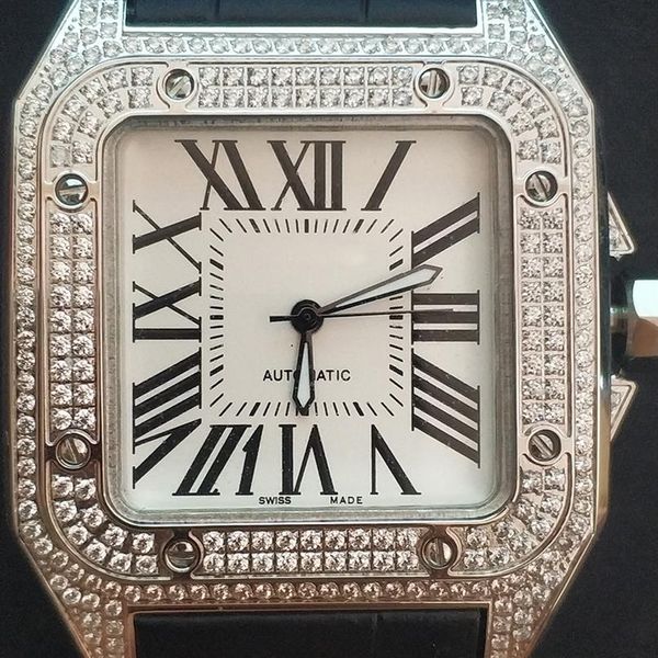iced out mens watches mechanical automatic movement wristwatch leather strap origianl clasp diamond case watch lifestyle waterproo2510, Slivery;brown
iced out mens watches mechanical automatic movement wristwatch leather strap origianl clasp diamond case watch lifestyle waterproo2510, Slivery;brown