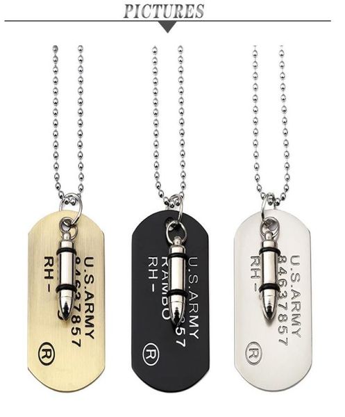 women men necklaces hip hop chain jewelry the bullet shape army card pendant nacklace pendant necklaces street dance jewelry chain9701429, Silver
women men necklaces hip hop chain jewelry the bullet shape army card pendant nacklace pendant necklaces street dance jewelry chain9701429, Silver