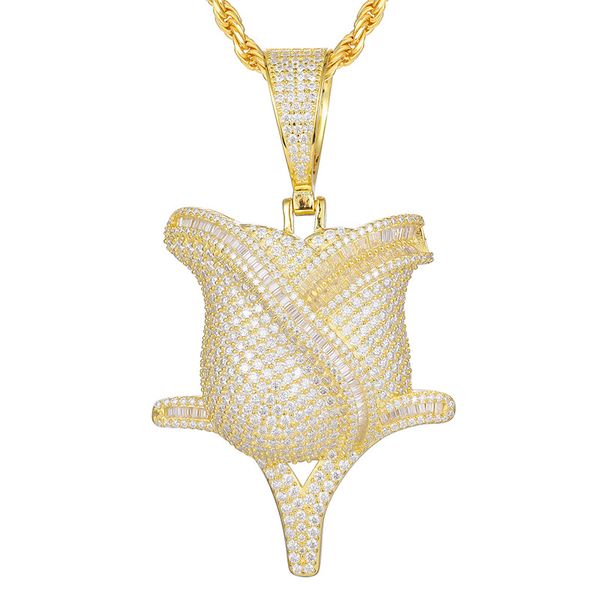 925 sterling silver full flashing daimond moissanite rose pendant with 3mm 24inch rope chain jewelry for men women nice gift
925 sterling silver full flashing daimond moissanite rose pendant with 3mm 24inch rope chain jewelry for men women nice gift