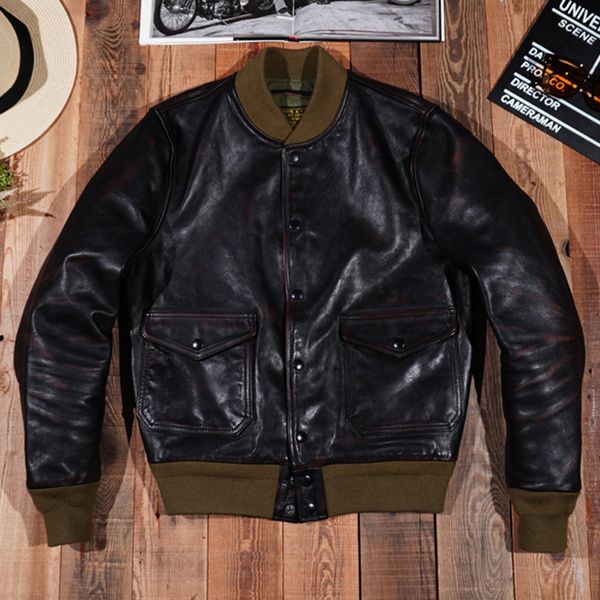 men's jackets leather genuine air force us bomber jacket winter horsehide overcoats slim fit aviation windbreaker man 230824, Black;brown
men's jackets leather genuine air force us bomber jacket winter horsehide overcoats slim fit aviation windbreaker man 230824, Black;brown