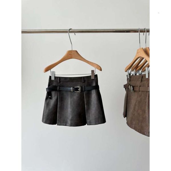 vintage american style old leather skirt spring and autumn slimming a line half body pleated high waist children, Black
vintage american style old leather skirt spring and autumn slimming a line half body pleated high waist children, Black