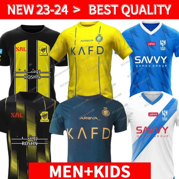 23/24 al nassr fc ronaldo soccer jerseys men kids kital hilal saudi cr7 football shiirt benzema neymar jr fans player version jersey, Black;yellow
23/24 al nassr fc ronaldo soccer jerseys men kids kital hilal saudi cr7 football shiirt benzema neymar jr fans player version jersey, Black;yellow