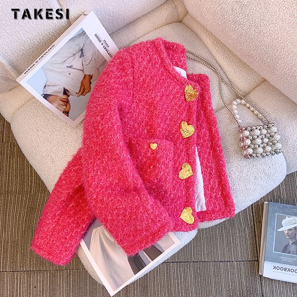 women' blends umn winter korean sweet style single breasted round neck luxury jacket for women outwear casual fashion slim elegant pink, Black
women' blends umn winter korean sweet style single breasted round neck luxury jacket for women outwear casual fashion slim elegant pink, Black