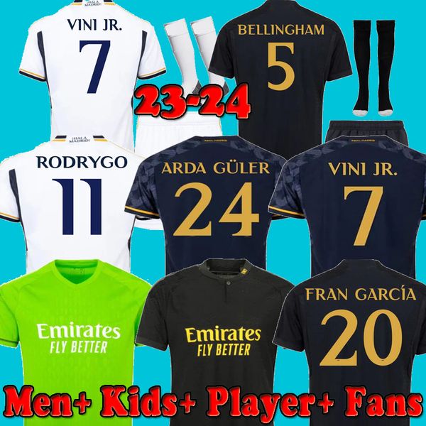 23 24 bellingham soccer jerseys arda guler rodrgo 2023 2024 vini jr camavinga garcia tchouameni real football shirt madrides kids camisetas, Black;yellow
23 24 bellingham soccer jerseys arda guler rodrgo 2023 2024 vini jr camavinga garcia tchouameni real football shirt madrides kids camisetas, Black;yellow