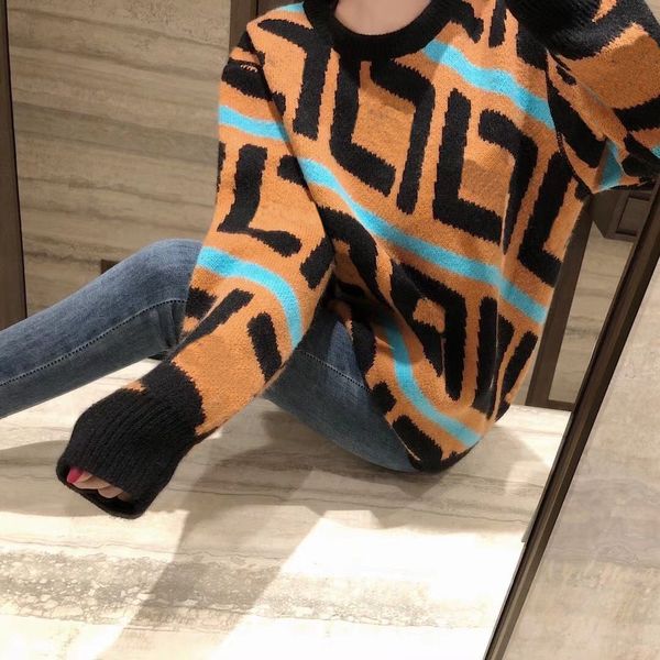 luxury brand women's crew-neck loose knitwear women's 2023 spring and fall fashion letter f pullover jacquard long-sleeved sweater, White
luxury brand women's crew-neck loose knitwear women's 2023 spring and fall fashion letter f pullover jacquard long-sleeved sweater, White