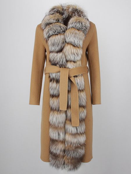 womens wool blends oftbuy winter warm cashmere coat detachable natural collar trench real fur outerwear streetwear fashion 230824, Black
womens wool blends oftbuy winter warm cashmere coat detachable natural collar trench real fur outerwear streetwear fashion 230824, Black