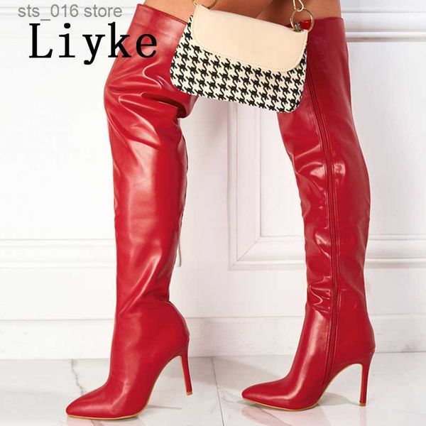 boots liyke motorcycle red leather thigh high over the knee boots women stiletto heels pointed toe zip ladies long booties shoes t230824, Black
boots liyke motorcycle red leather thigh high over the knee boots women stiletto heels pointed toe zip ladies long booties shoes t230824, Black