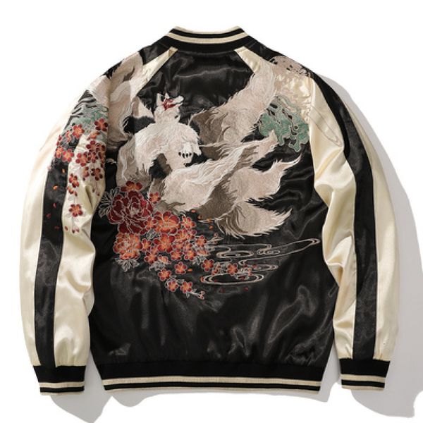 men's jackets fashion hi street bomber jacket with fox yokosuka embroidery japanese style harajuku baseball coat outerwear personality, Black;brown
men's jackets fashion hi street bomber jacket with fox yokosuka embroidery japanese style harajuku baseball coat outerwear personality, Black;brown