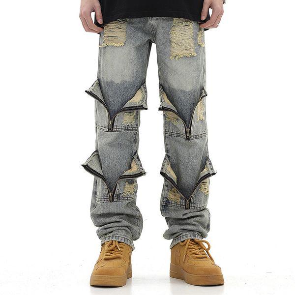 women's jean jeans men retro hip hop punk y2k zipper ripped straight oversized couple baggy outdoor sports cargo pants 230824, Blue
women's jean jeans men retro hip hop punk y2k zipper ripped straight oversized couple baggy outdoor sports cargo pants 230824, Blue