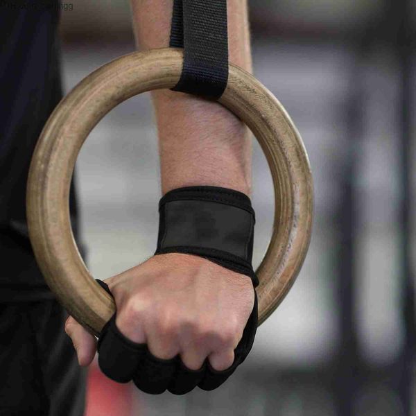 half finger gym gloves palm protector band wrist wrap support workout powerlifting q230825, Black
half finger gym gloves palm protector band wrist wrap support workout powerlifting q230825, Black