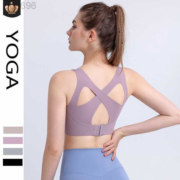 desginer al yoga bra women's cross fit back gathering shock absorbing sports bra traceless collar fitness tank 23ss, White
desginer al yoga bra women's cross fit back gathering shock absorbing sports bra traceless collar fitness tank 23ss, White