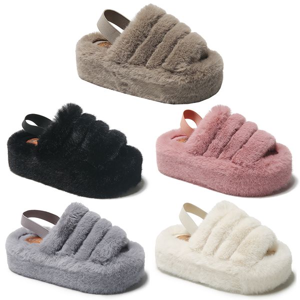 2023 home plush platform cotton slippers women white black gray khaki beige elastic band casual color6
2023 home plush platform cotton slippers women white black gray khaki beige elastic band casual color6