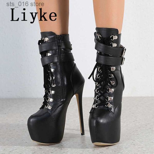 boots liyke autumn winter platform boots for women round toe buckle strap pole dance high heels pumps fashion lace-up runway shoe t230824, Black
boots liyke autumn winter platform boots for women round toe buckle strap pole dance high heels pumps fashion lace-up runway shoe t230824, Black