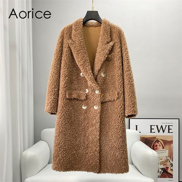 womens fur faux aorice women real wool long coat jacket trench winter warm female sheep shearing over size parka ct2138 230824, Black
womens fur faux aorice women real wool long coat jacket trench winter warm female sheep shearing over size parka ct2138 230824, Black