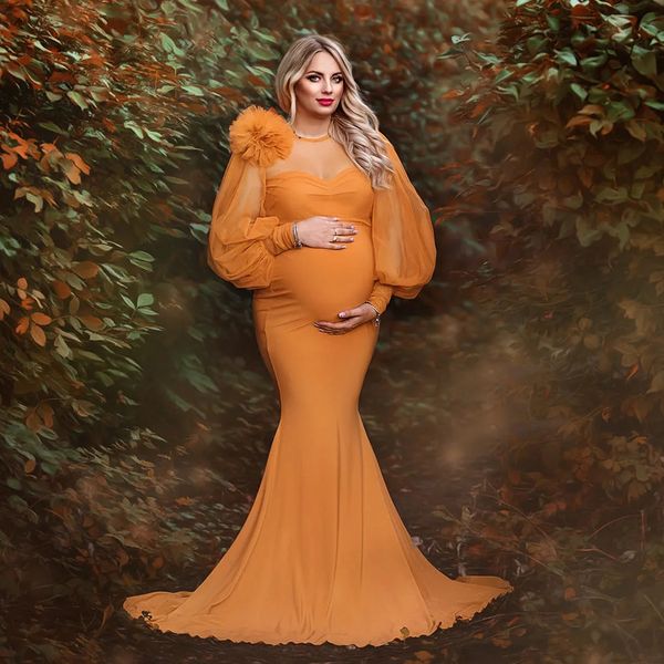 orange mermaid plus size specail occasion dresses for maternity sheer neck puffy sleeve pregnant womens pshoot robes baby shower gowns, Black
orange mermaid plus size specail occasion dresses for maternity sheer neck puffy sleeve pregnant womens pshoot robes baby shower gowns, Black