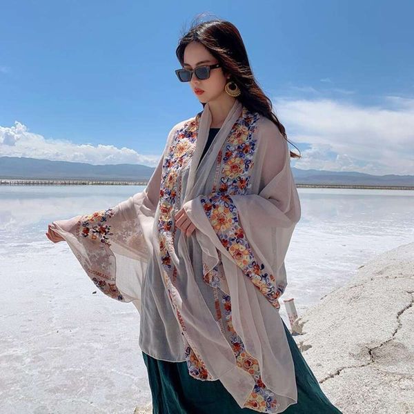bohemian outdoor beach towel sunblock shawl female scarf p embroidery ethnic style travel, Blue;gray
bohemian outdoor beach towel sunblock shawl female scarf p embroidery ethnic style travel, Blue;gray