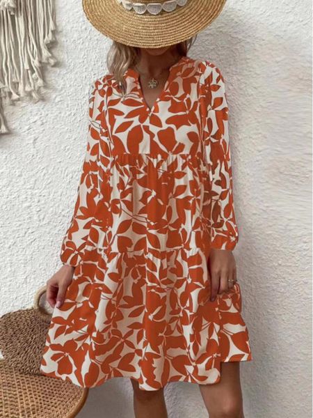basic casual dresses 2023 autumn bohemian fashion women's dress vneck long sleeve loose pleated print midi 230824, Black;gray
basic casual dresses 2023 autumn bohemian fashion women's dress vneck long sleeve loose pleated print midi 230824, Black;gray