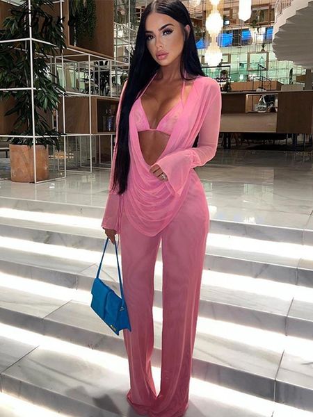 women's suits blazers 3pcs woman strapless mesh backless trousers suit lady perspective breathable long sleeve lace up casual draped pa, White;black
women's suits blazers 3pcs woman strapless mesh backless trousers suit lady perspective breathable long sleeve lace up casual draped pa, White;black
