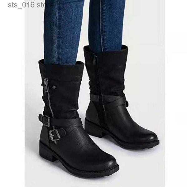 boots shoes women's leather boots retro belt buckle mid calf boots round toe 2022 water proof casual boots women botas de mujer t230824, Black
boots shoes women's leather boots retro belt buckle mid calf boots round toe 2022 water proof casual boots women botas de mujer t230824, Black