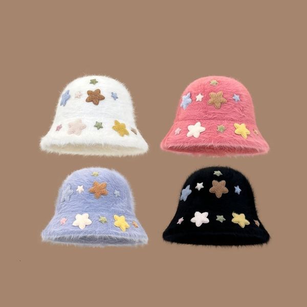 wide brim hats bucket hats japanese sweet star rabbit hair fisherman hat women winter plush thickened bucket hats outdoor versatile trend wa, Blue;gray
wide brim hats bucket hats japanese sweet star rabbit hair fisherman hat women winter plush thickened bucket hats outdoor versatile trend wa, Blue;gray