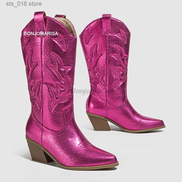 boots matallic cowboy cowgirl boots for women slip on fashion glitter bling western boots pointed toe med heel punk shoes gold silver t23082, Black
boots matallic cowboy cowgirl boots for women slip on fashion glitter bling western boots pointed toe med heel punk shoes gold silver t23082, Black