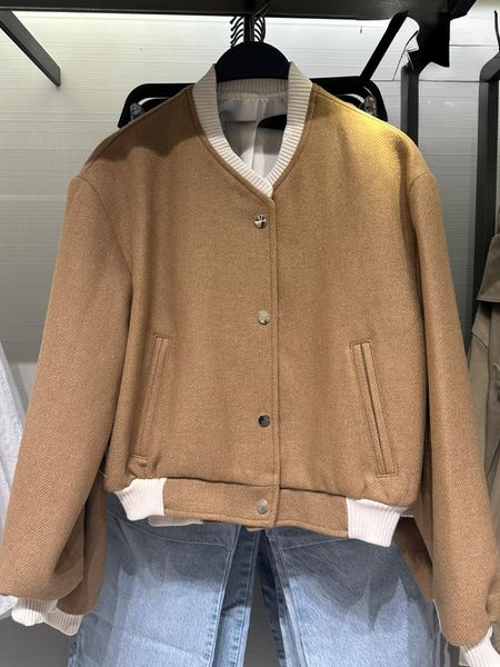 women's jackets rr2441 short wool blend bomber jackets women traf zaba long sleeve khaki color jackets ladies button closure cropped ja, Black;brown
women's jackets rr2441 short wool blend bomber jackets women traf zaba long sleeve khaki color jackets ladies button closure cropped ja, Black;brown