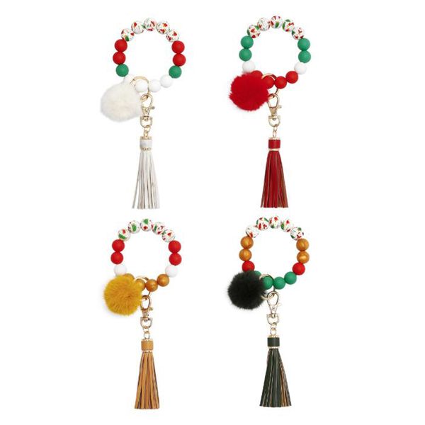 silicone bead christmas keychain wrist beaded bracelet plush ball keychain decorative pendant gift keyring key chains, Silver
silicone bead christmas keychain wrist beaded bracelet plush ball keychain decorative pendant gift keyring key chains, Silver