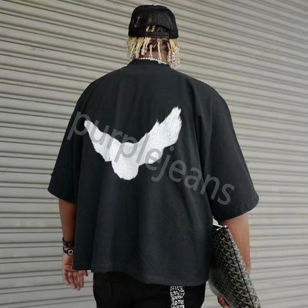 designer kanyes classic wests t shirt three party joint peace dove printed washing water short sleeves high street mens and womens tees, White;black
designer kanyes classic wests t shirt three party joint peace dove printed washing water short sleeves high street mens and womens tees, White;black