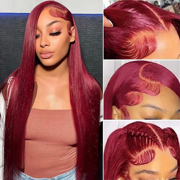 99j burgundy colored lace frontal human hair wigs 13x4 lace front human hair wigs pre pucked lace frontal human hair wigs, Black;brown
99j burgundy colored lace frontal human hair wigs 13x4 lace front human hair wigs pre pucked lace frontal human hair wigs, Black;brown