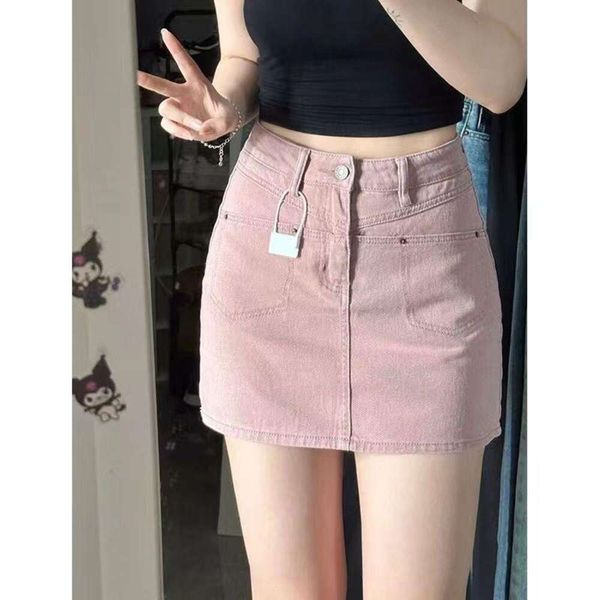 dirty pink denim skirt high waisted washed hip a shaped slim pear summer trend, Black
dirty pink denim skirt high waisted washed hip a shaped slim pear summer trend, Black