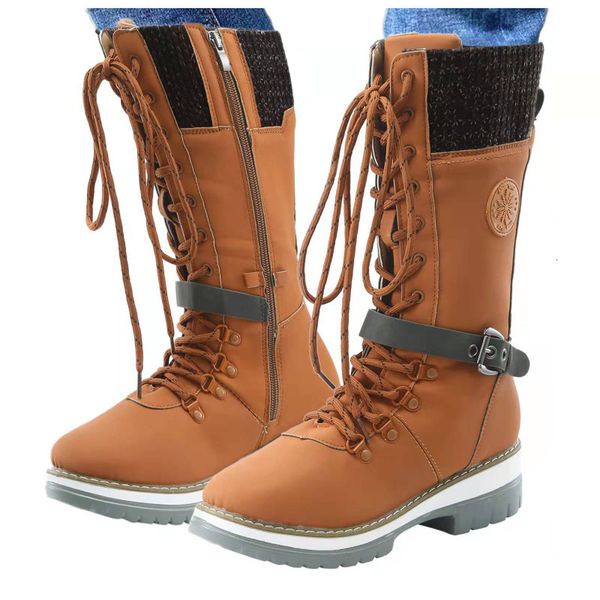 boot's winter buckle lace up knitted midcalf boots low heel ladies round toe booties platform warm boot women botas de mujer 230824, Black
boot's winter buckle lace up knitted midcalf boots low heel ladies round toe booties platform warm boot women botas de mujer 230824, Black
