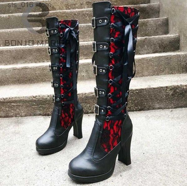 boots bonjomarisa platform boots for women lace up chunky high heel med calf boots narrow band bow knot goth gothic shoes winter 2023 t23082, Black
boots bonjomarisa platform boots for women lace up chunky high heel med calf boots narrow band bow knot goth gothic shoes winter 2023 t23082, Black