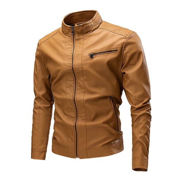 men's jackets spring and autumn cross border casual leather clothes splicing motorcycle retro fashion jacket coat 230824, Black;brown
men's jackets spring and autumn cross border casual leather clothes splicing motorcycle retro fashion jacket coat 230824, Black;brown