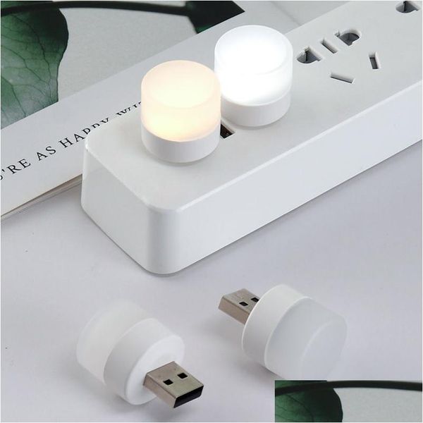 Image of Other Cell Phone Accessories Usb Night Light Lamp Portable Small Book Led Round Lamps Eye Protection Reading Lights Home Lighting Be Dhk9Z