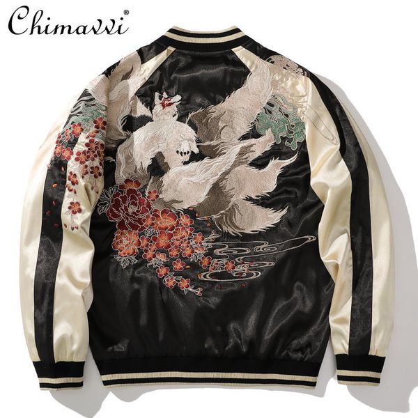 men's jackets spring heavy jacket fashion cotton coat men's embroidered nine tail streetwear long sleeve personalized baseball uni, Black;brown
men's jackets spring heavy jacket fashion cotton coat men's embroidered nine tail streetwear long sleeve personalized baseball uni, Black;brown