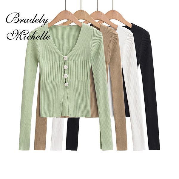 women's knits tees fashion clothing retro longsleeved vneck knitted solid singlebreasted knit slim cardigan sweaters 230824, White
women's knits tees fashion clothing retro longsleeved vneck knitted solid singlebreasted knit slim cardigan sweaters 230824, White