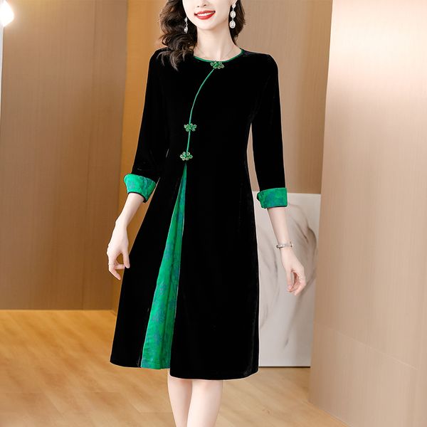 basic casual dresse black chinese style patchwork maxi dress autumn winter korean vintage causal long sleeve elegant bodycon 230824, Black;gray
basic casual dresse black chinese style patchwork maxi dress autumn winter korean vintage causal long sleeve elegant bodycon 230824, Black;gray