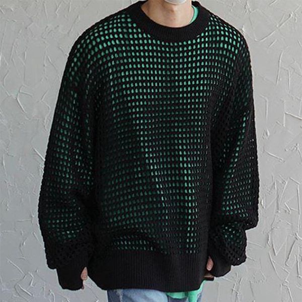 men's sweaters fashion hollow out knit men y2k oversize long sleeve o neck knitted mesh sweater for men streetwear transparent jumper, White;black
men's sweaters fashion hollow out knit men y2k oversize long sleeve o neck knitted mesh sweater for men streetwear transparent jumper, White;black