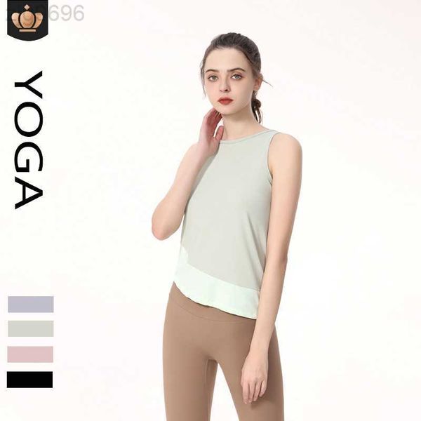 desginer alos yoga bra tank women loose casual hide meat show thin blouse thin contrast color pilates fitness top, White
desginer alos yoga bra tank women loose casual hide meat show thin blouse thin contrast color pilates fitness top, White