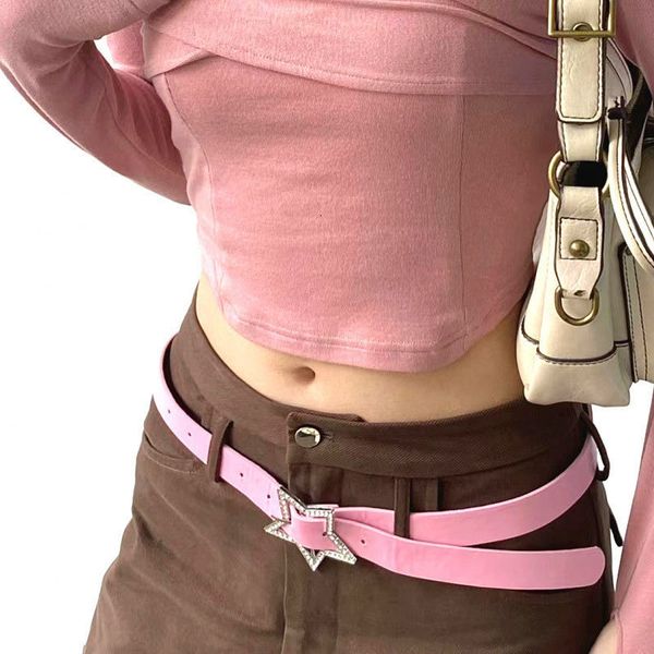 waist chain belts trendy spicy girl pink pu leather belt metal fashion buckle fivepoint star full drill waistband women y2k versatile decora
waist chain belts trendy spicy girl pink pu leather belt metal fashion buckle fivepoint star full drill waistband women y2k versatile decora