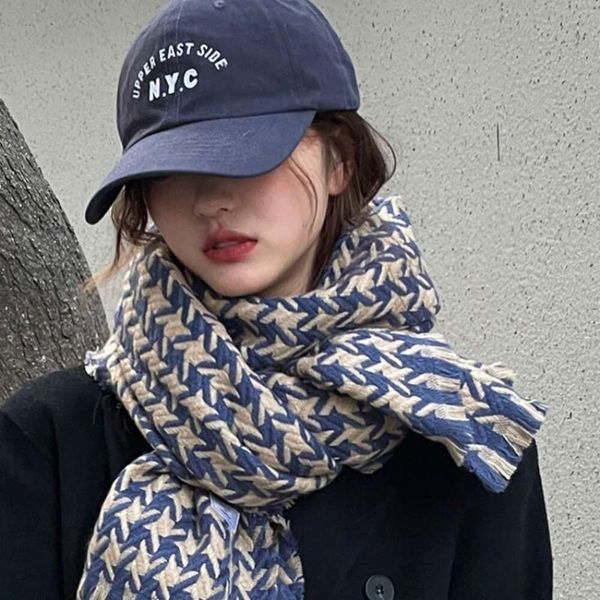 houndstooth matching scarf women autumn and winter style imitation cashmere tassel shawl korean version of warm, Blue;gray
houndstooth matching scarf women autumn and winter style imitation cashmere tassel shawl korean version of warm, Blue;gray