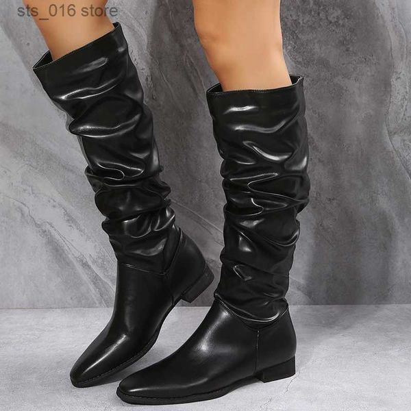 boots shoes for women 2022 spring knee high boots red black white tall boots woman pleated low heel casual leather female long shoes t230829
boots shoes for women 2022 spring knee high boots red black white tall boots woman pleated low heel casual leather female long shoes t230829