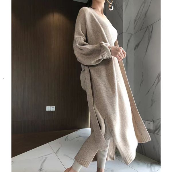 women's knits tees autumn and winter wool cardigan loose versatile long over knee sweater coat knitted shirt korean version 230824, White
women's knits tees autumn and winter wool cardigan loose versatile long over knee sweater coat knitted shirt korean version 230824, White