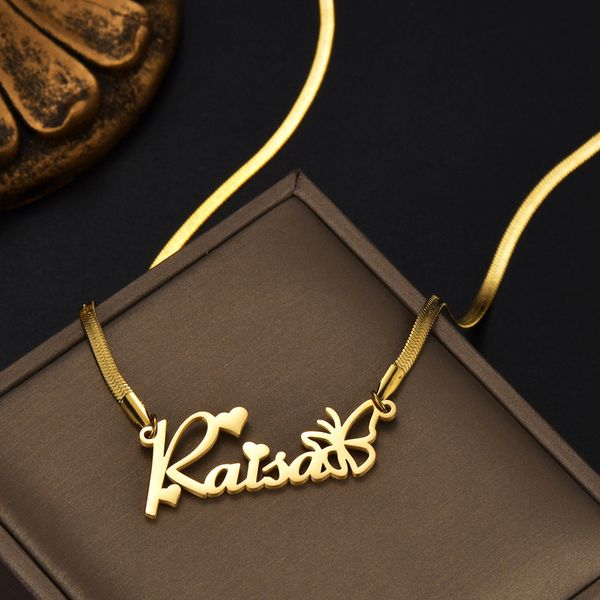 pendant necklaces custom name letter necklace wave twist thick chain butterfly stianless steel for men women personalized jewelry gift 23082, Silver
pendant necklaces custom name letter necklace wave twist thick chain butterfly stianless steel for men women personalized jewelry gift 23082, Silver
