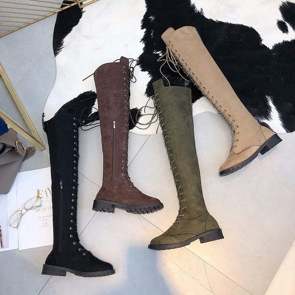 designer womens boots casual round toe square heel low heels over the knee long boot with lace up suede knightly booties for woman ladies wi, Black
designer womens boots casual round toe square heel low heels over the knee long boot with lace up suede knightly booties for woman ladies wi, Black
