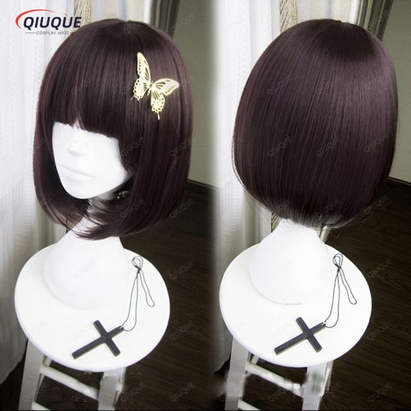 Wigs Anime Bungo Stray Dogs Akiko Yosano Short Bob Purple-Black Heat Resistent Cosplay Hair Wig Butterfly Hairpin 230824, Wig only
Wigs Anime Bungo Stray Dogs Akiko Yosano Short Bob Purple-Black Heat Resistent Cosplay Hair Wig Butterfly Hairpin 230824, Wig only