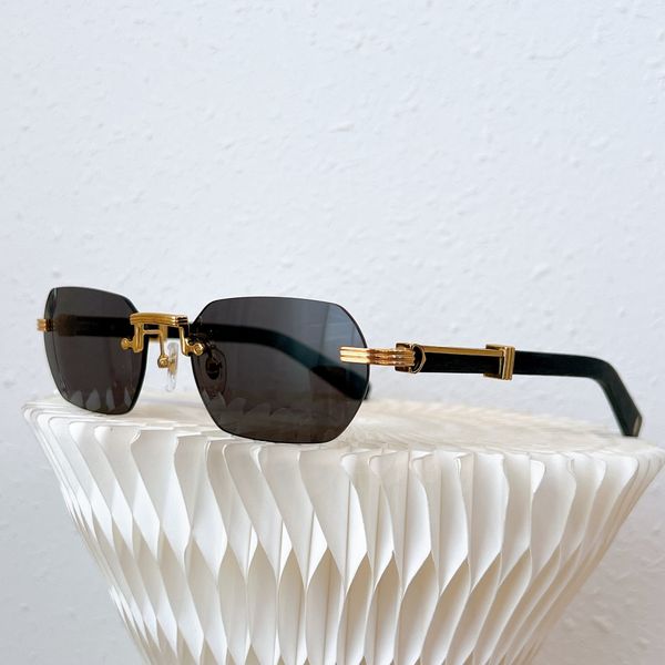 

Brand Designer Sunglasses for Women Mens Eyelgasses Fashion Driving Sports Carti Glasses Black Lens Frameless 54mm Wave Plate Eyewear gafas para el sol de mujer