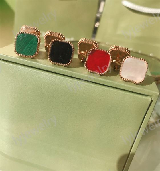 classic designer earrings 4 / four leaf clover stud earrings mother-of-pearl silver 18k gold plated agate studs earring for women luxury jew, Golden;silver
classic designer earrings 4 / four leaf clover stud earrings mother-of-pearl silver 18k gold plated agate studs earring for women luxury jew, Golden;silver
