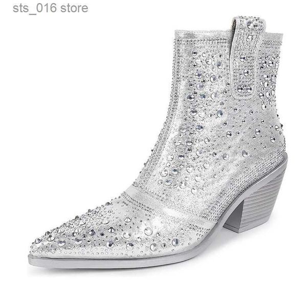 boots fashion rhinestone women boots pointed toe slip-on women's ankle boots female shoes chunky heels botas femininas t230824, Black
boots fashion rhinestone women boots pointed toe slip-on women's ankle boots female shoes chunky heels botas femininas t230824, Black