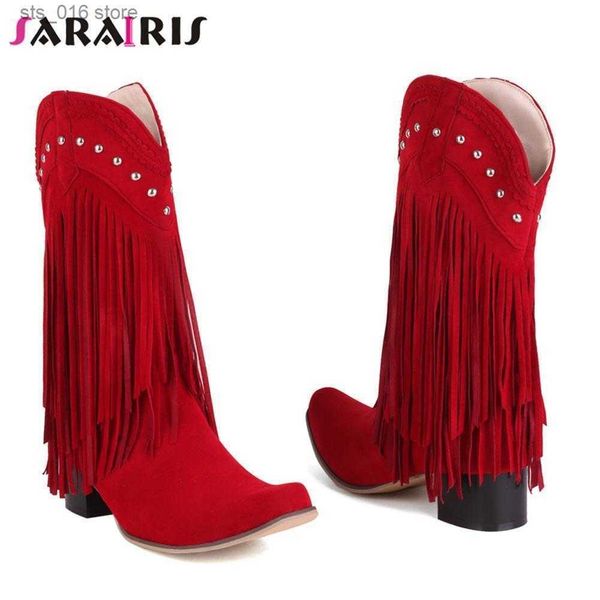 boots 2022 big size 46 cowboy cowgirl woman boots tassel western mid calf autumn boots for women chunky heels pointed toe shoes t230824, Black
boots 2022 big size 46 cowboy cowgirl woman boots tassel western mid calf autumn boots for women chunky heels pointed toe shoes t230824, Black